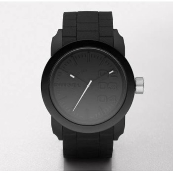 Diesel Mens Double Down Black Silicone Watch
